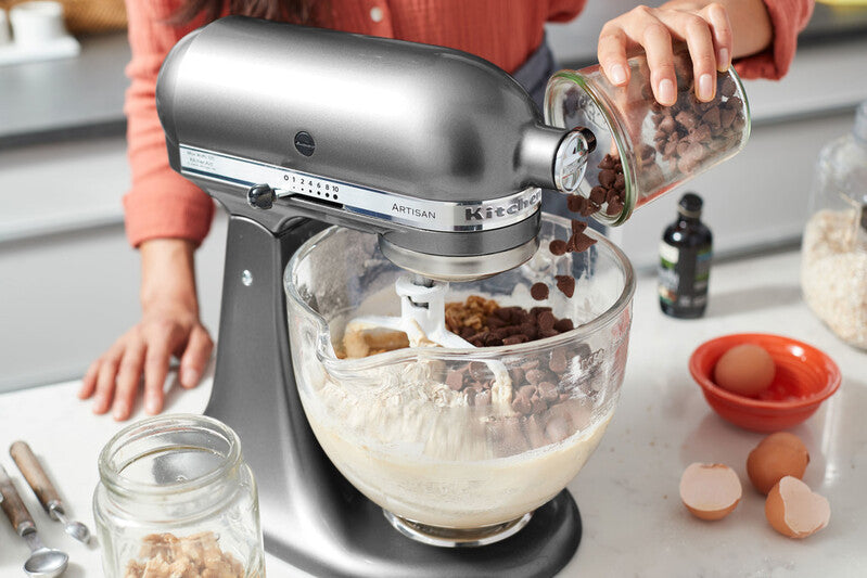 KitchenAid 4,8 L 5KSM175 Artisan Küchenmaschine Allrounderset mit Gemüseschneider+Fleischwolf+Spritzge