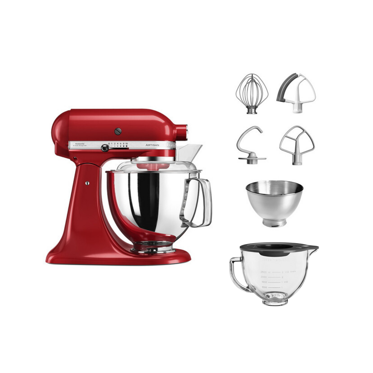 KitchenAid Artisan 5KSM175 Küchenmaschine Set 4,8 l