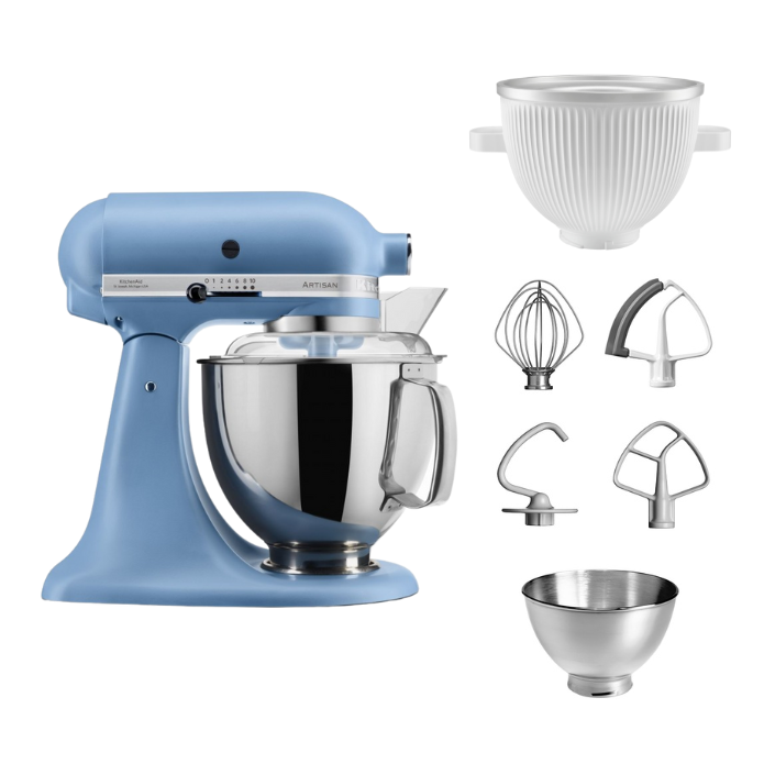 KitchenAid 4,8 L 5KSM175 Artisan Küchenmaschine Icelover mit Eiszubereiter
