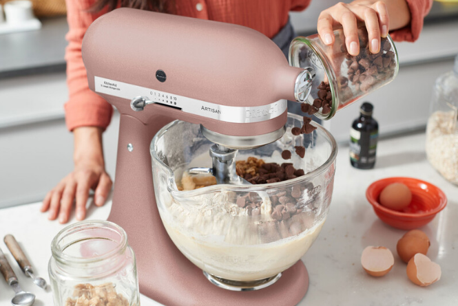 KitchenAid 4,8 L 5KSM185 Artisan Küchenmaschine Allrounderset Fleischwolf+Spritzgebäck+Gemüseschneider