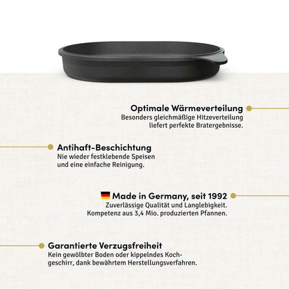 Aluguss Grillpfanne Induktion 39,2x26,3 cm